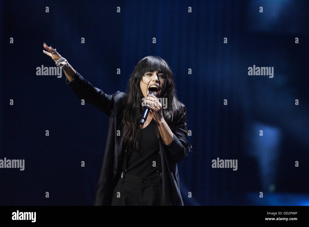 Sopot, Poland 23rd, August Sopot Top of The Top festival in Forest Opera. Pictured:  Swedish singer Loreen performs live on the stage Credit:  Michal Fludra/Alamy Live News Stock Photo