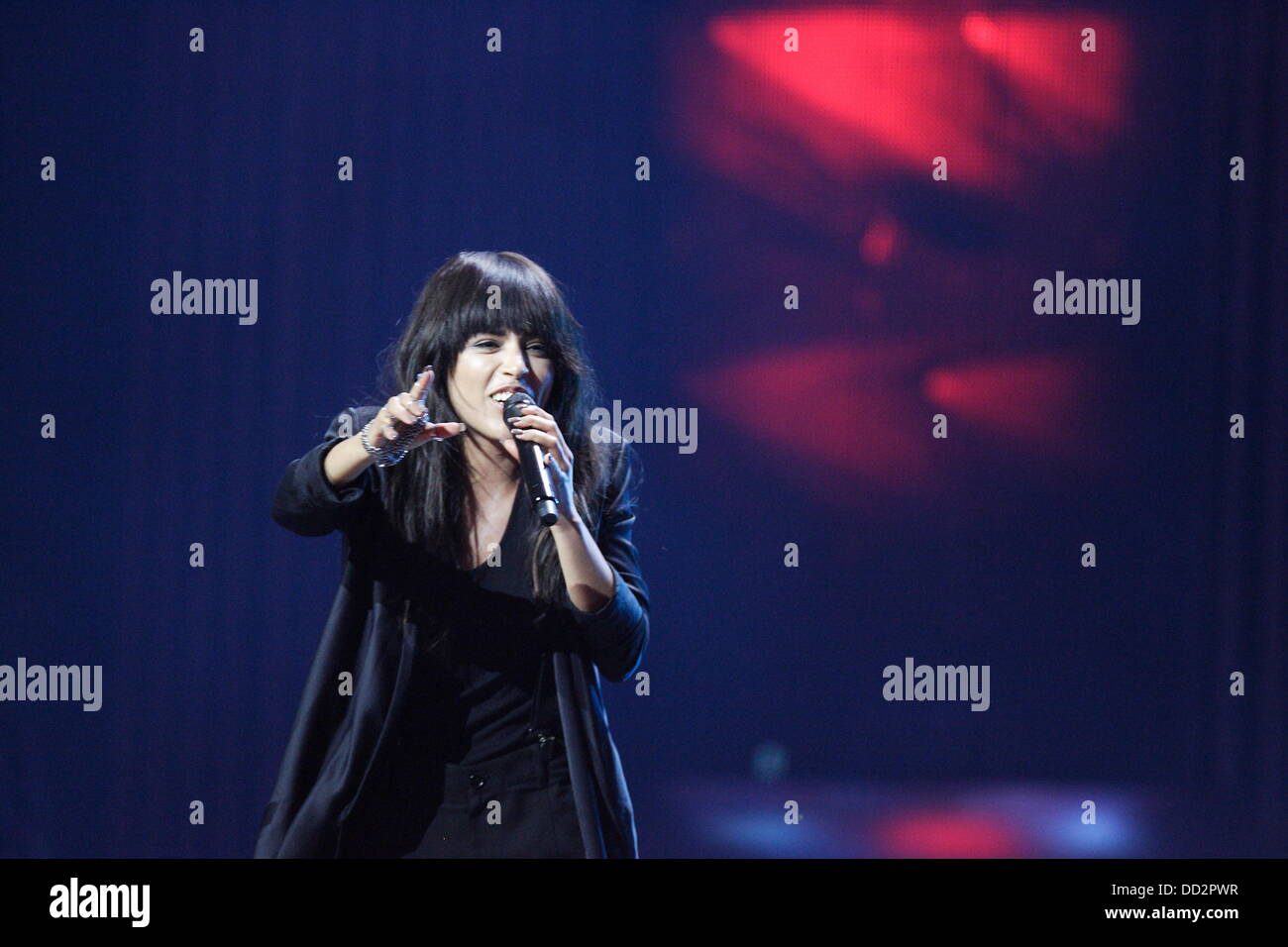 Sopot, Poland 23rd, August Sopot Top of The Top festival in Forest Opera. Pictured:  Swedish singer Loreen performs live on the stage Credit:  Michal Fludra/Alamy Live News Stock Photo