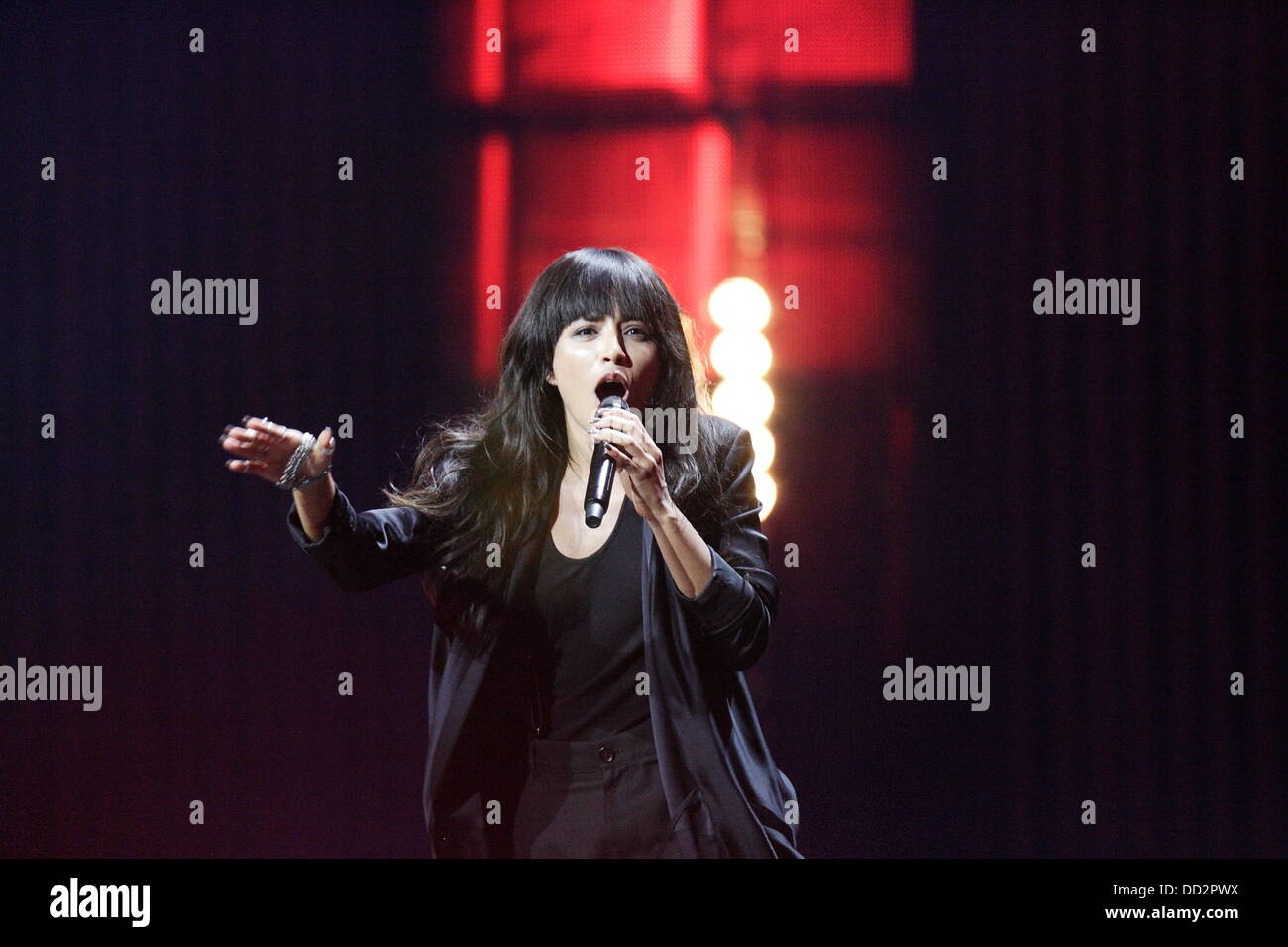 Sopot, Poland 23rd, August Sopot Top of The Top festival in Forest Opera. Pictured:  Swedish singer Loreen performs live on the stage Credit:  Michal Fludra/Alamy Live News Stock Photo