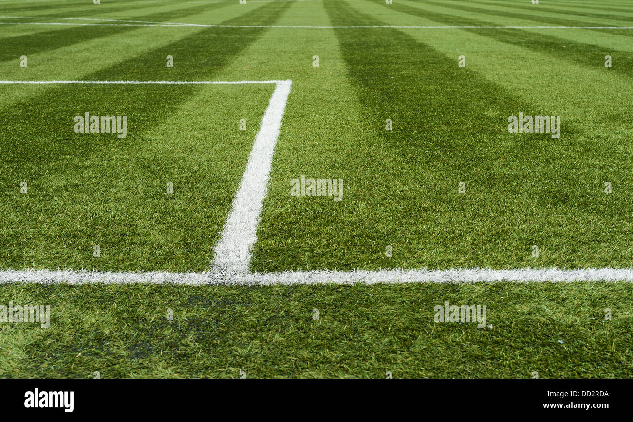 Lines of soccer field Stock Photo Alamy
