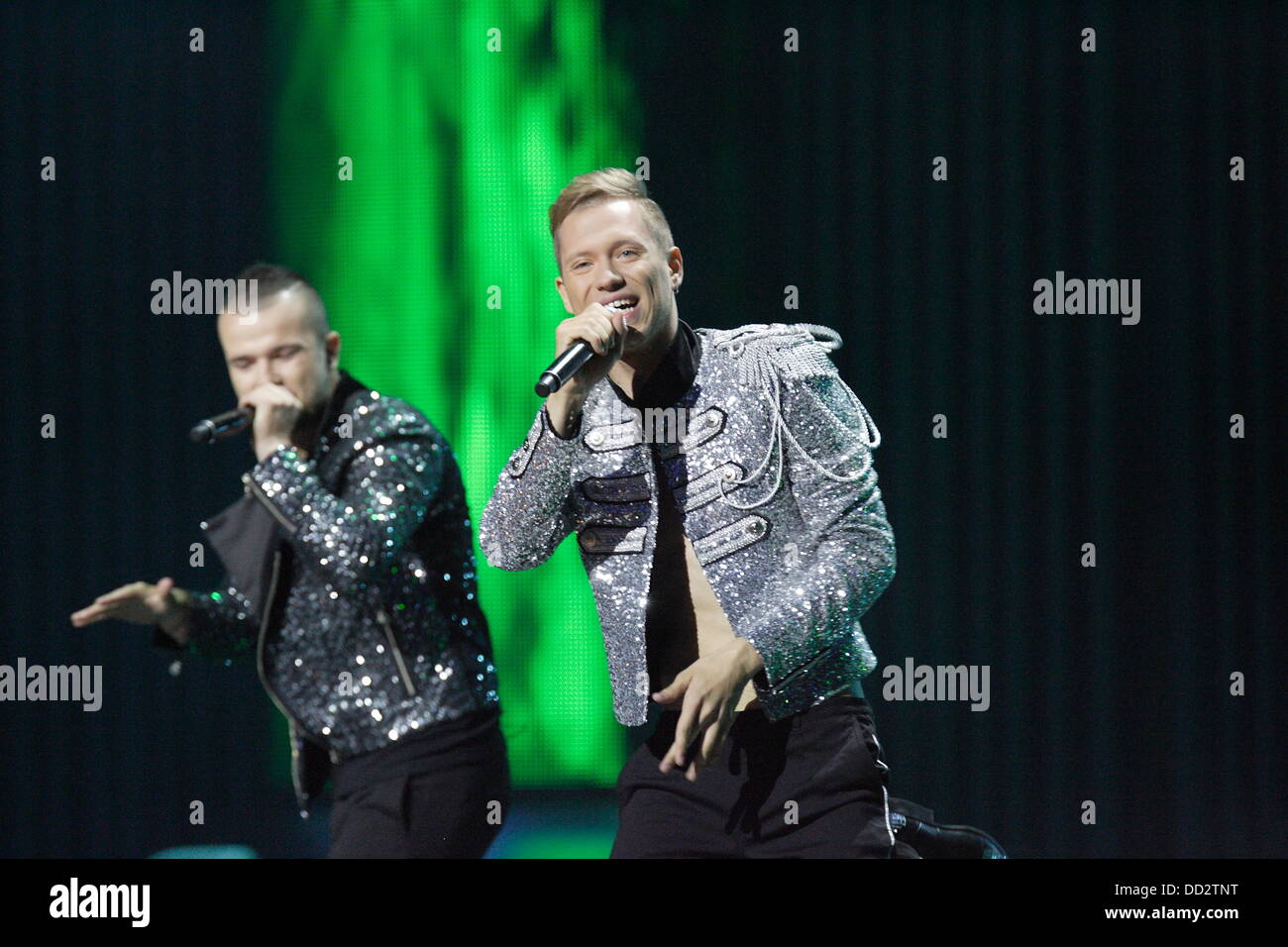 Sopot, Poland 23rd, August Sopot Top of The Top festival in Forest Opera. Pictured:  Latvian band PER performs live on the stage Credit:  Michal Fludra/Alamy Live News Stock Photo
