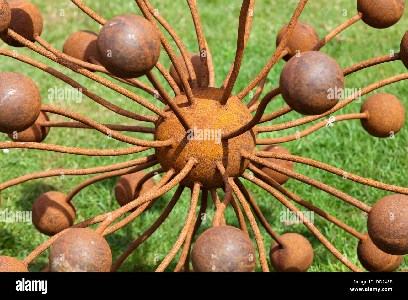 Sculpture display at Bothy Vineyard Oxfordshire in May 2013 16 Stock