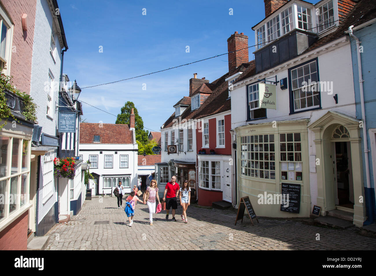 Quay Street,Lymington, Hampshire, England Stock Photo