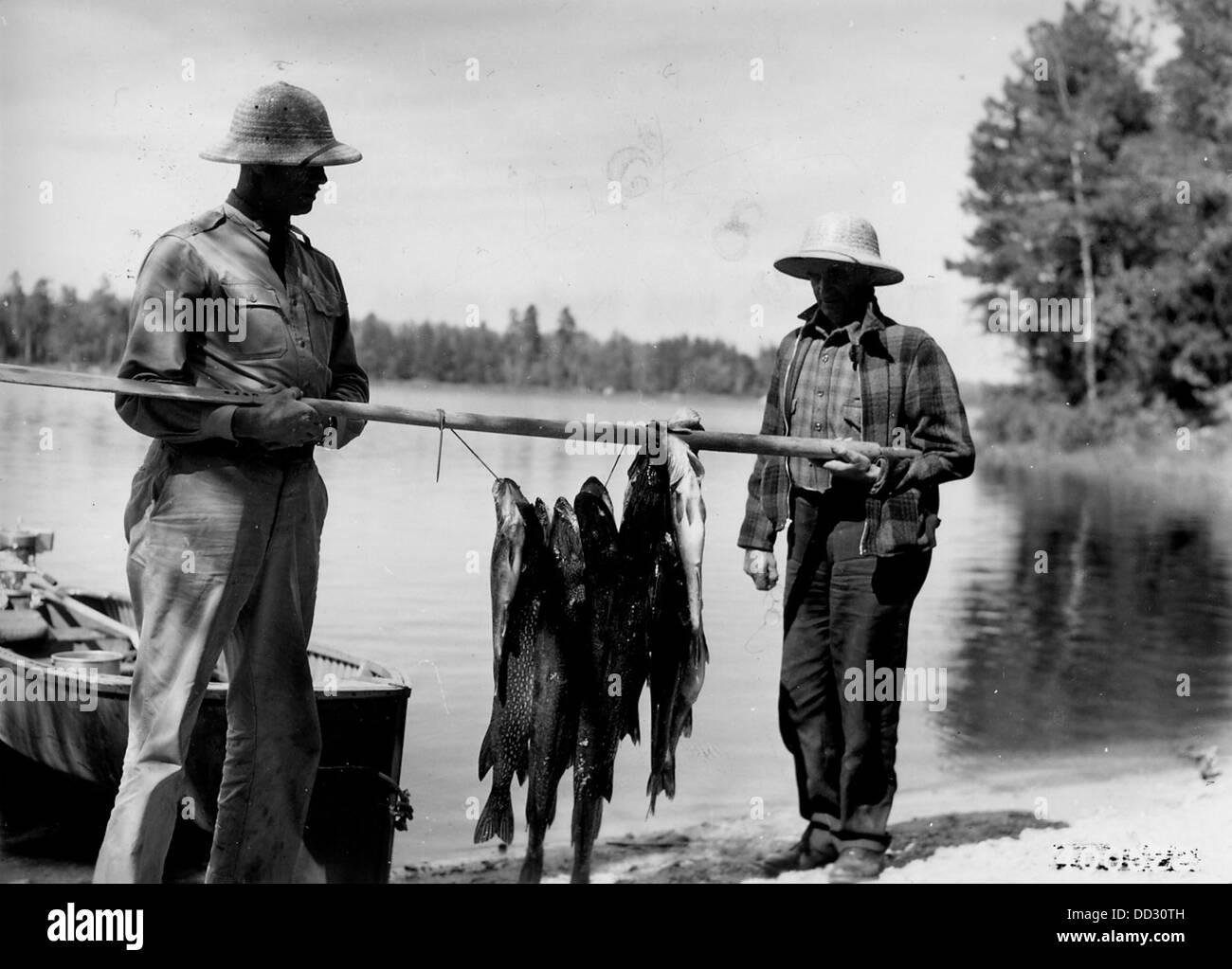 American fish catch Black and White Stock Photos & Images - Alamy