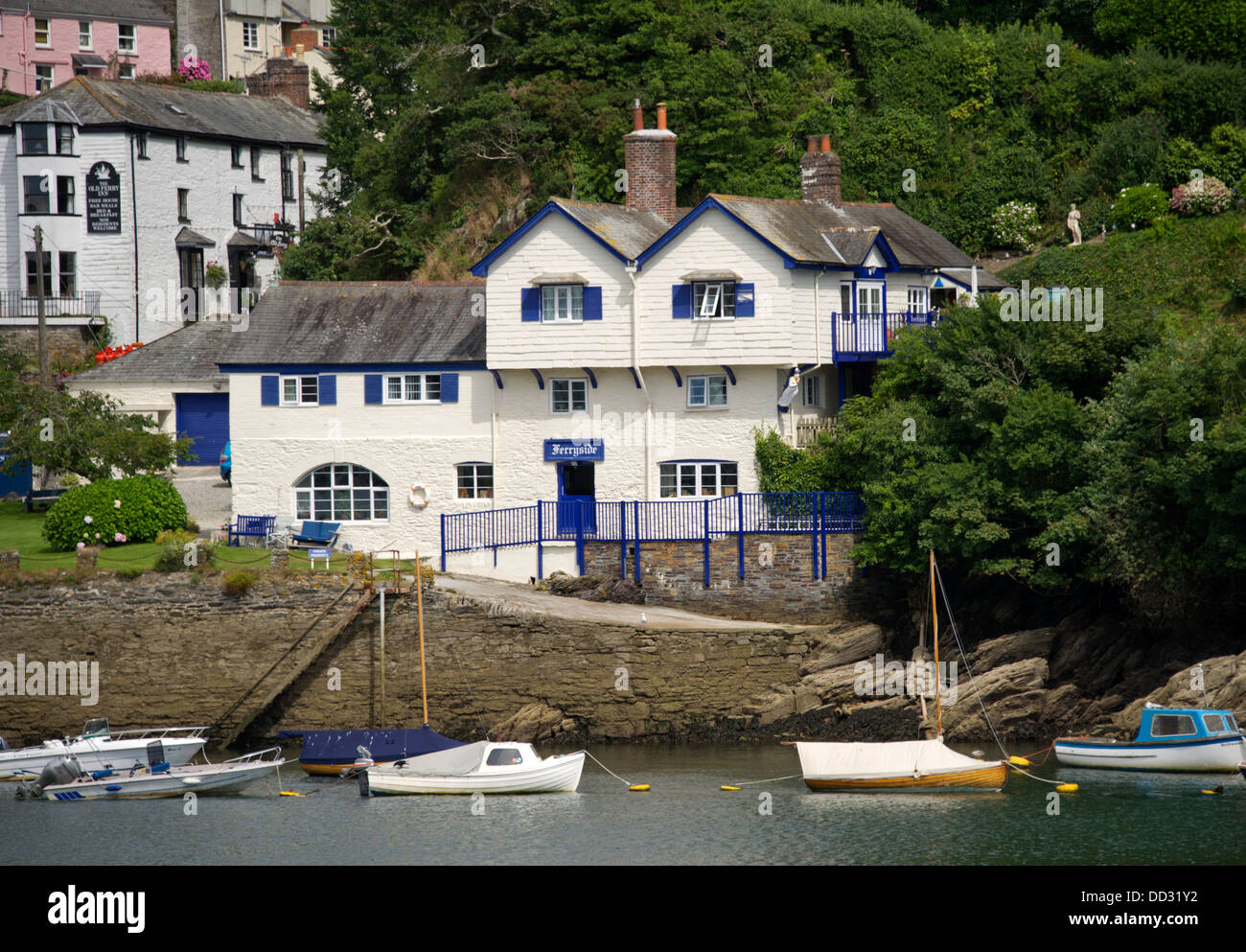Ferryside,the house in Fowey harbour,Cornwall, UK,where Daphne du Stock