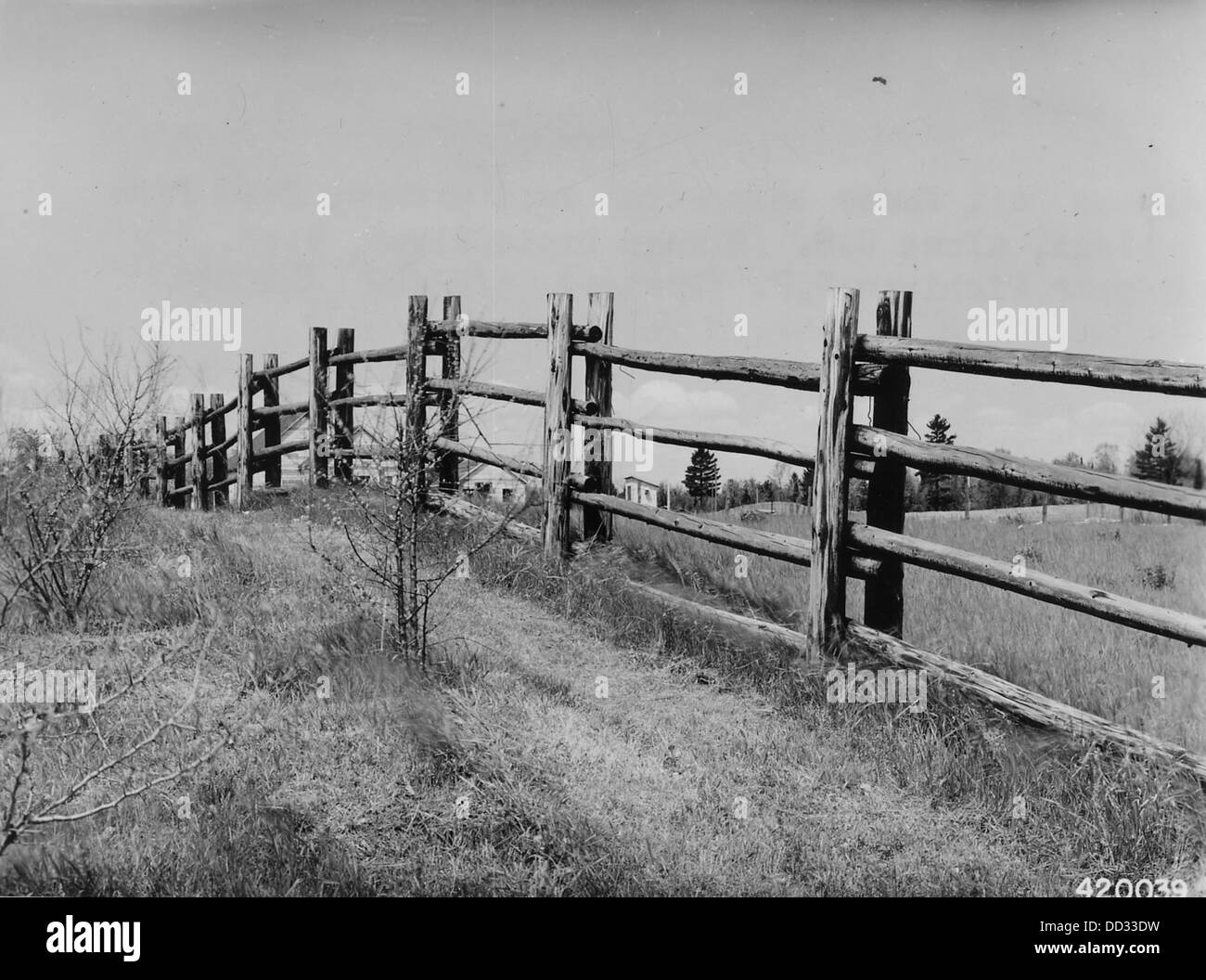 Wood Rail Fence 2129427 Stock Photo Alamy