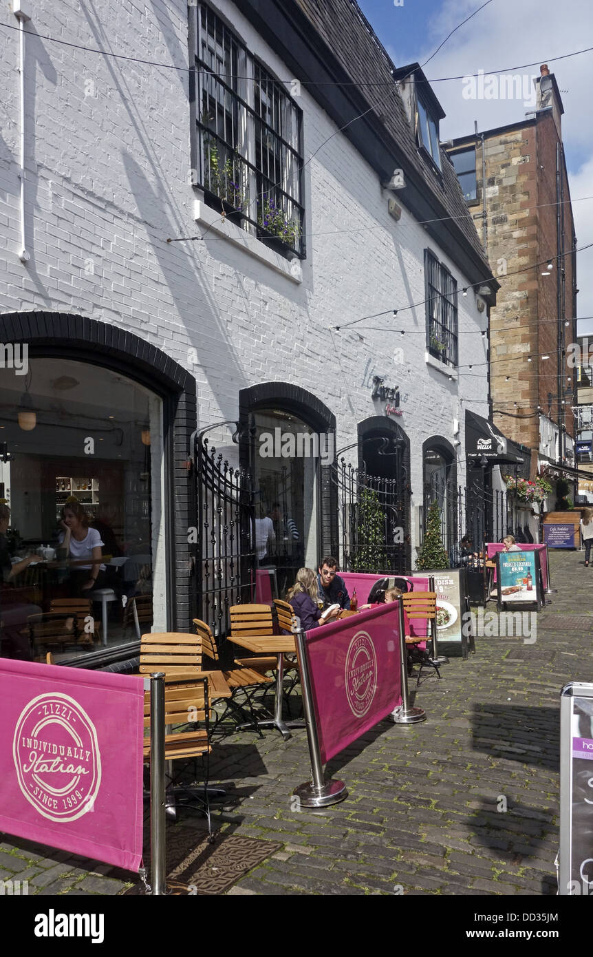 Cresswell Lane near Byres Road in the West End of Glasgow Scotland with