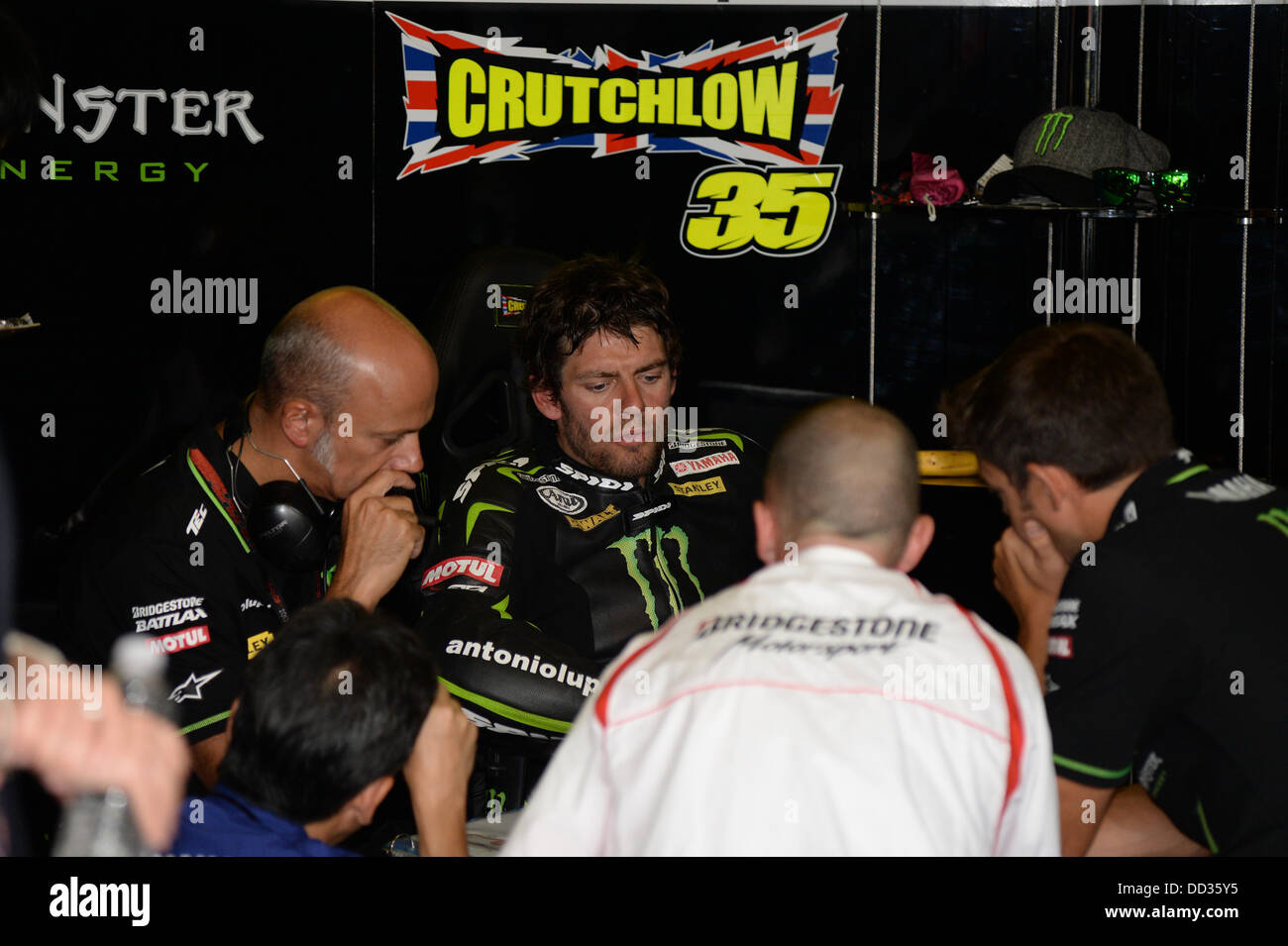 Brno, Czech Republic.24th August 2013.Cal Crutchlow (Monster Yamaha Tech3) during the qualifying session at Brno circuit Credit:  Gaetano Piazzolla/Alamy Live News Stock Photo