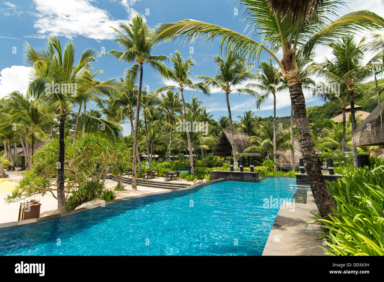Swimming pool in luxury resort, Boracay, Philippines Stock Photo Alamy