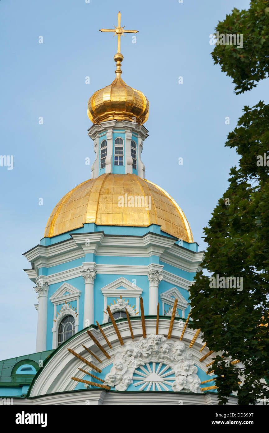 Naval Cathedral Of St. Nicholas; St. Petersburg, Russia Stock Photo