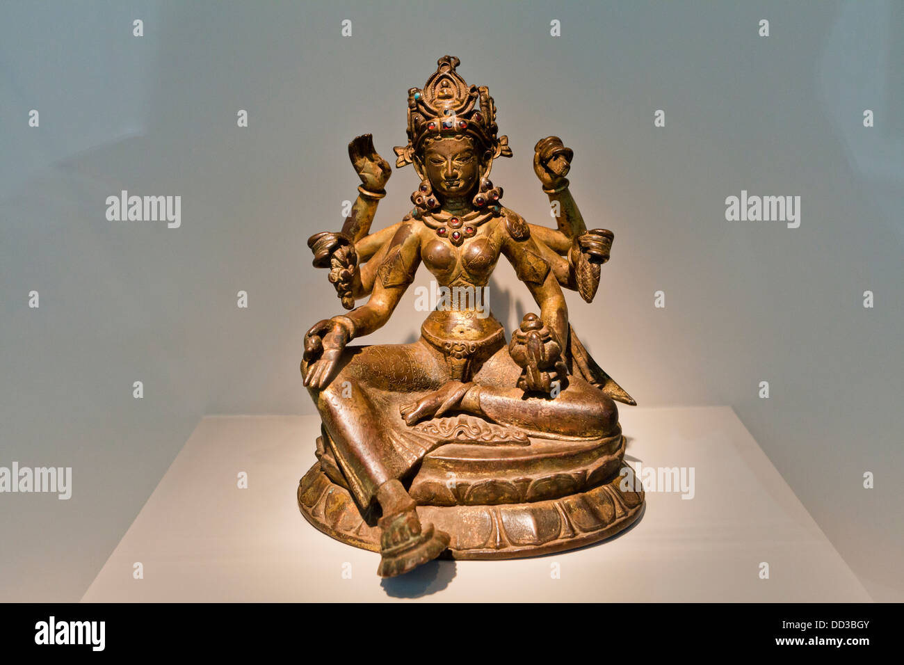 Vasudhara, Goddess of Abundance - Nepal, 11th century Stock Photo