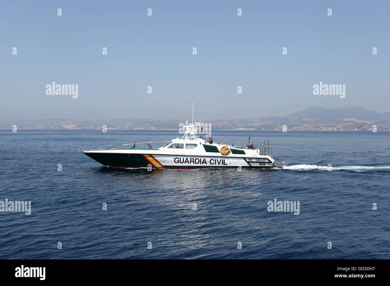 Spanish police (Guardia Civil) boat near Estepona, Andalusia Spain Stock Photo