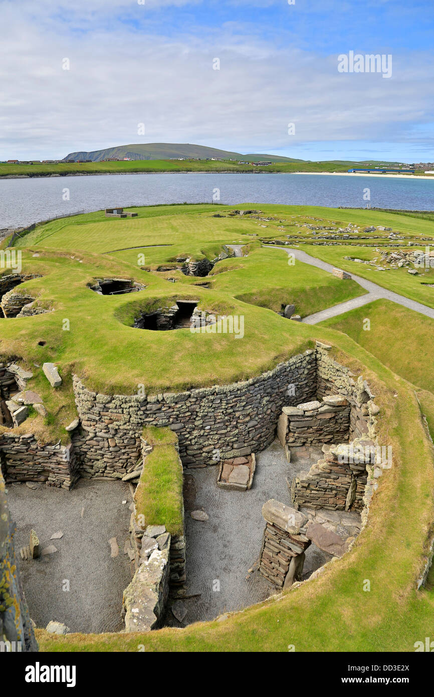 Jarlshof; Sumburgh; Shetland; UK; Iron Age Houses Stock Photo