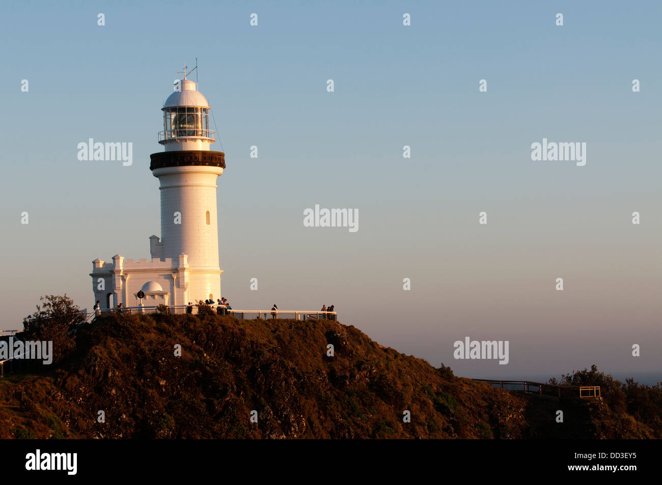 Byron Bay's historic lighthouse at sunrise Stock Photo Alamy