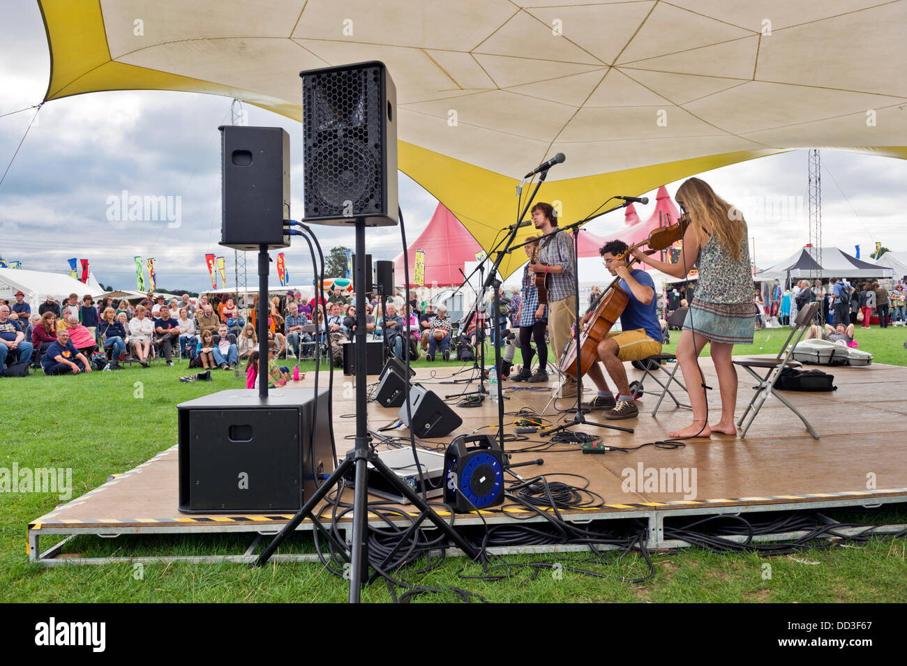 24th Aug, 2013. James Riley and his band at Shrewsbury Folk Festival, Shrewsbury UK. Stock Photo