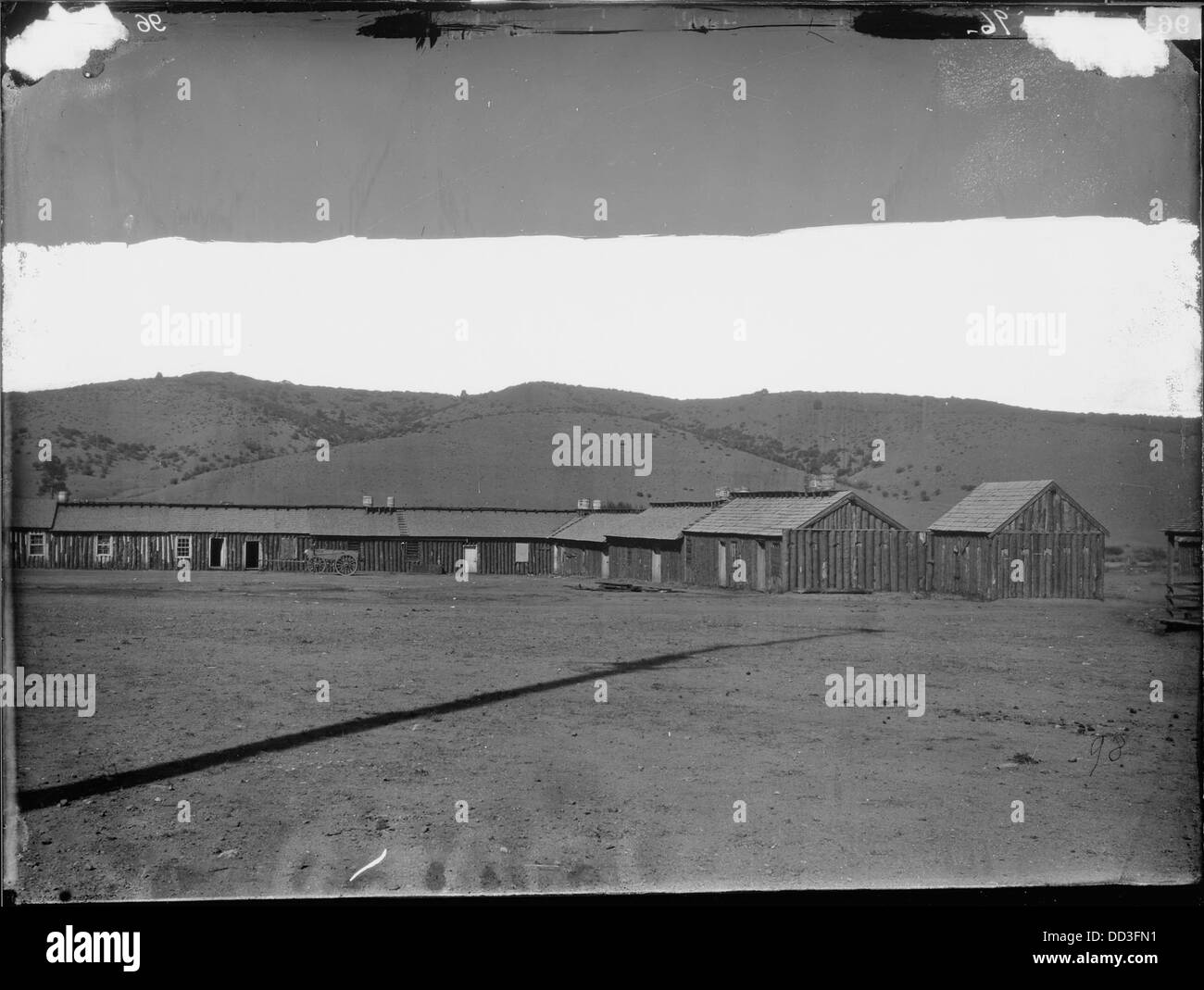 Camp Reno Arizona A historical view of soldiers' quarters at Camp Whipple, Arizona, which ...