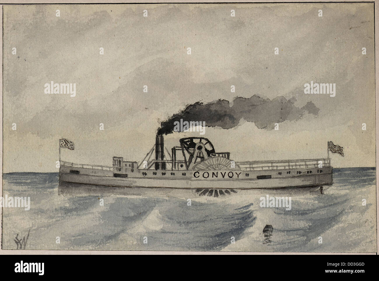 Steamer CONVOY carried mail from Hilton Head to St. Helena, S. Carolina