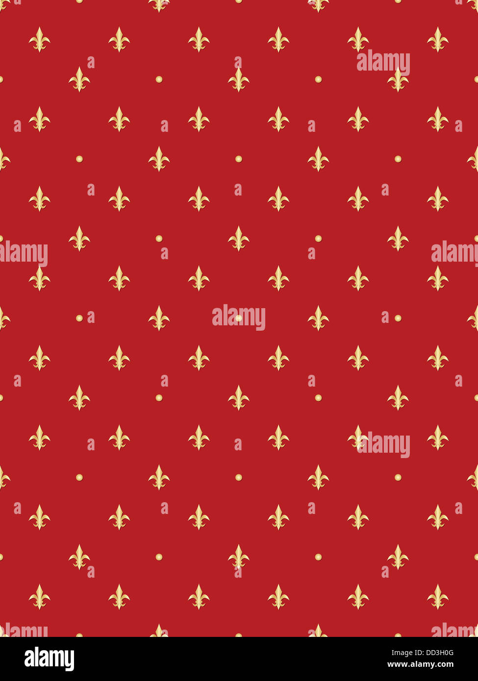 abstract red seamless pattern with royal lilies Stock Photo - Alamy