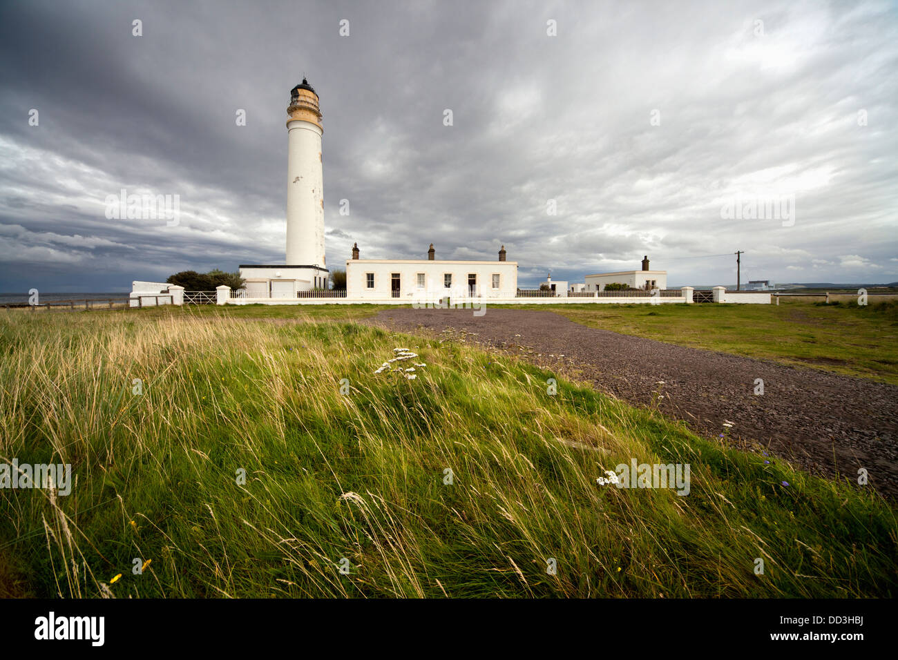 Barns Ness Lighthouse; Lothian, Scotland Stock Photo