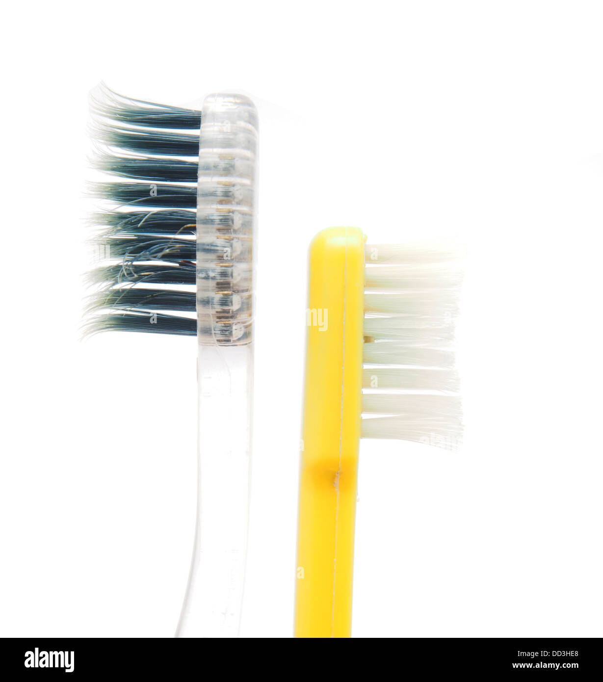 toothbrushes on a white background Stock Photo - Alamy