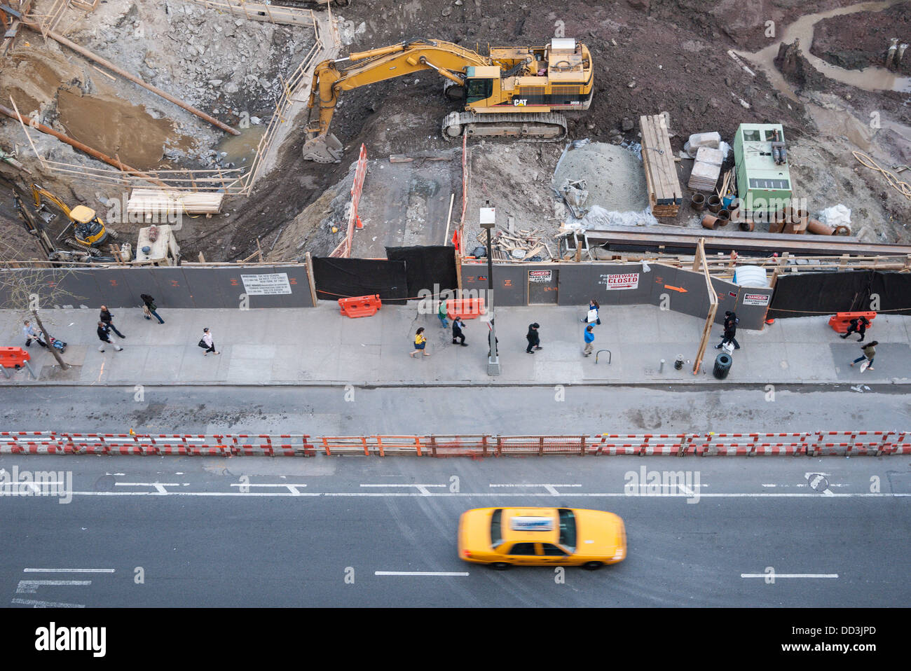 Aerial view of building site on 78 5th Avenue new York Stock Photo