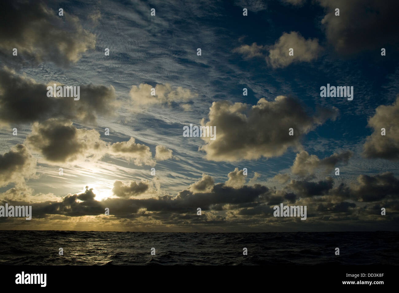 The Atlantic Ocean taken when crossing from the Canary Islands to the Caribbean islands Stock Photo