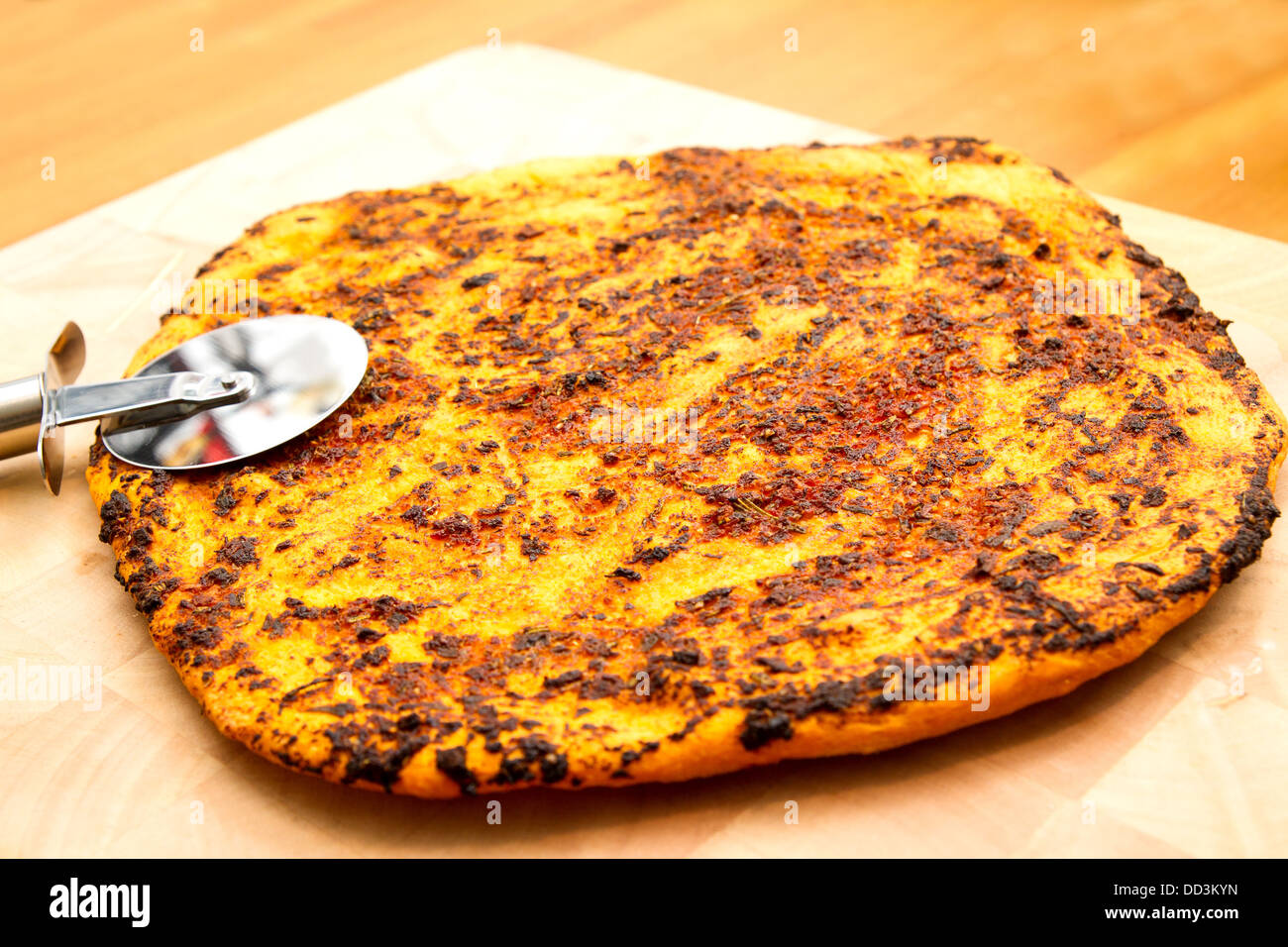Pizza Bread with garlic and herbs Stock Photo Alamy