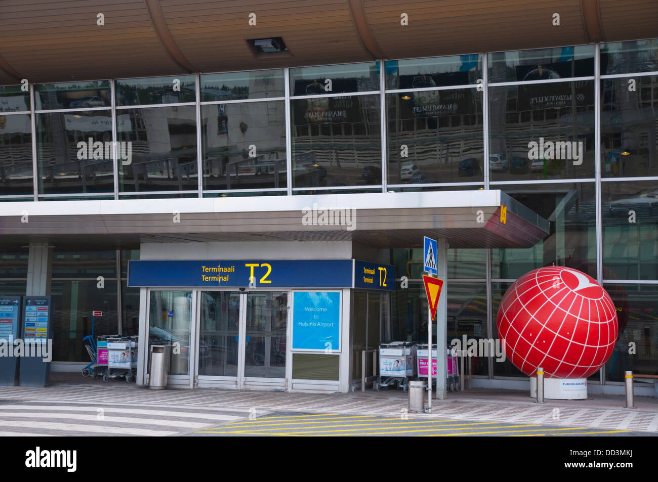 Terminal 2 exterior Helsinki-Vantaa airport Vantaa Finland northern Europe Stock Photo