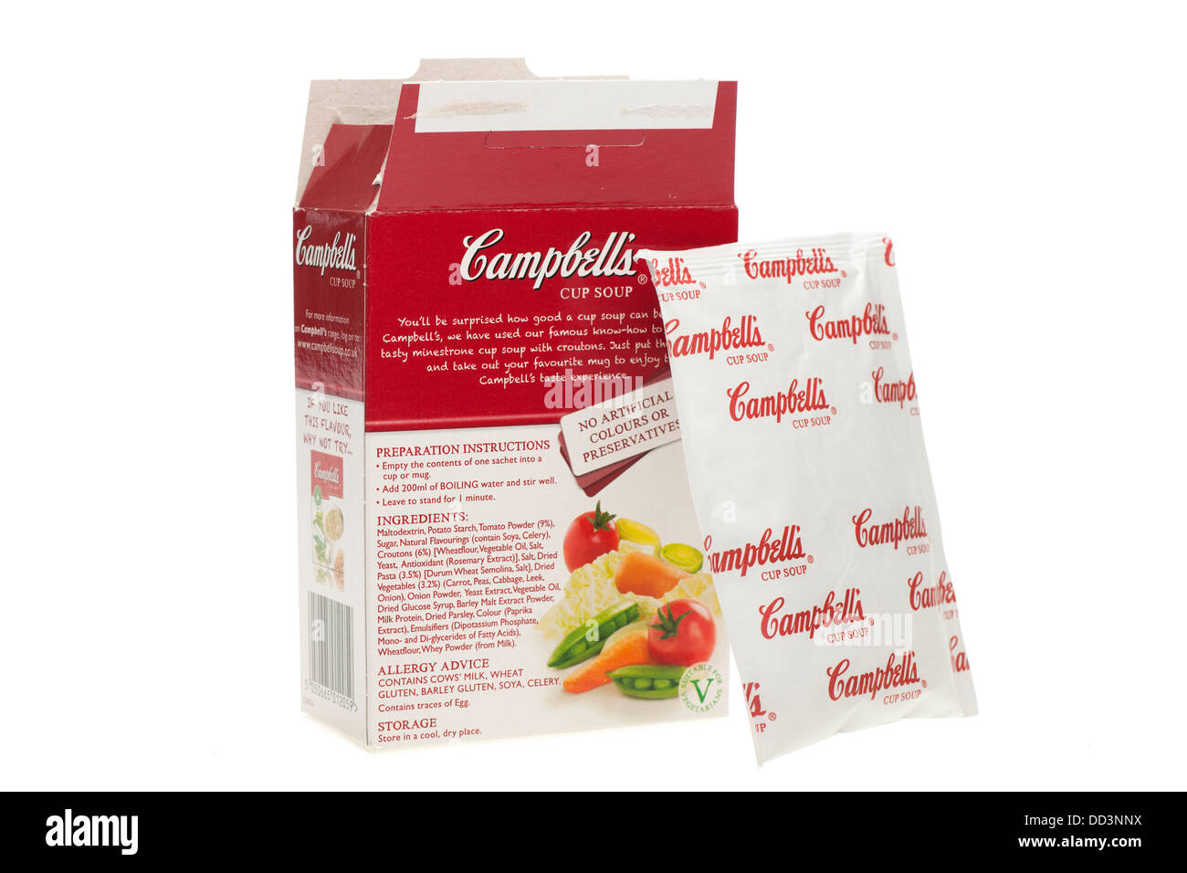 Packet of Campbells cup soup Stock Photo