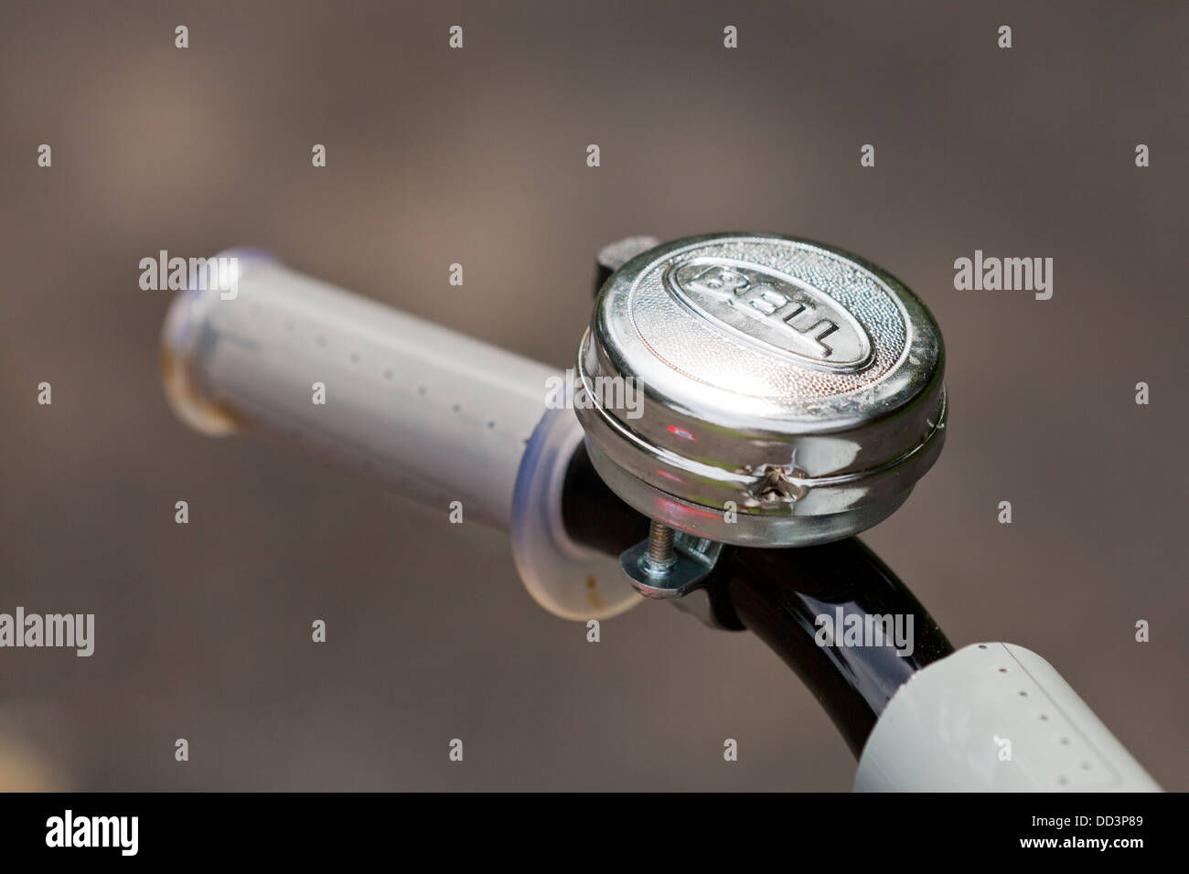 Child's bicycle bell closeup detail Stock Photo Alamy