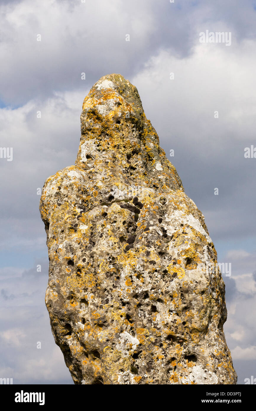 The Rollright Stones. The King Stone, Warwickshire , England. Stock Photo