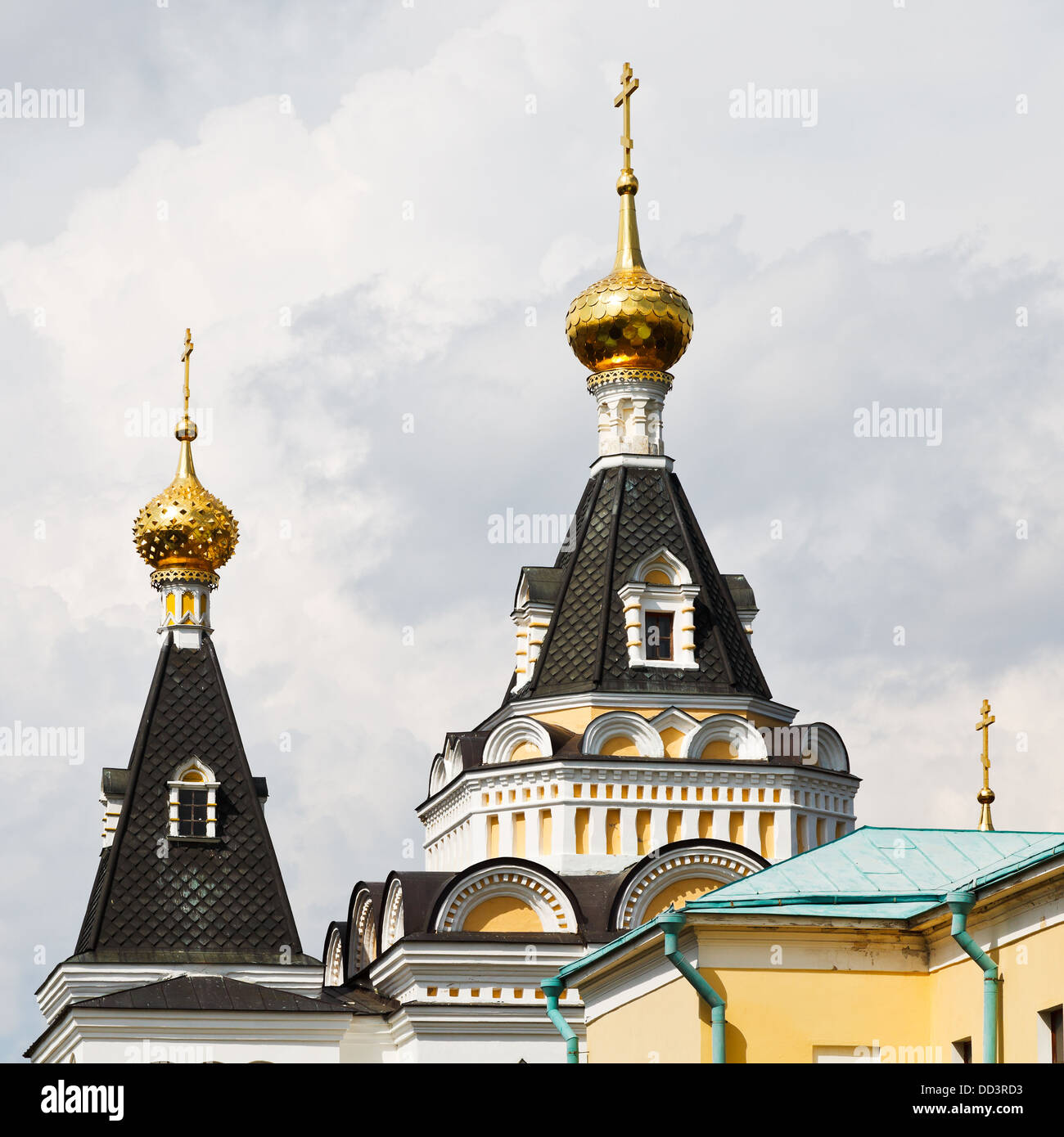 cupola of elizabethan church in Dmitrov Kremlin, Russia Stock Photo
