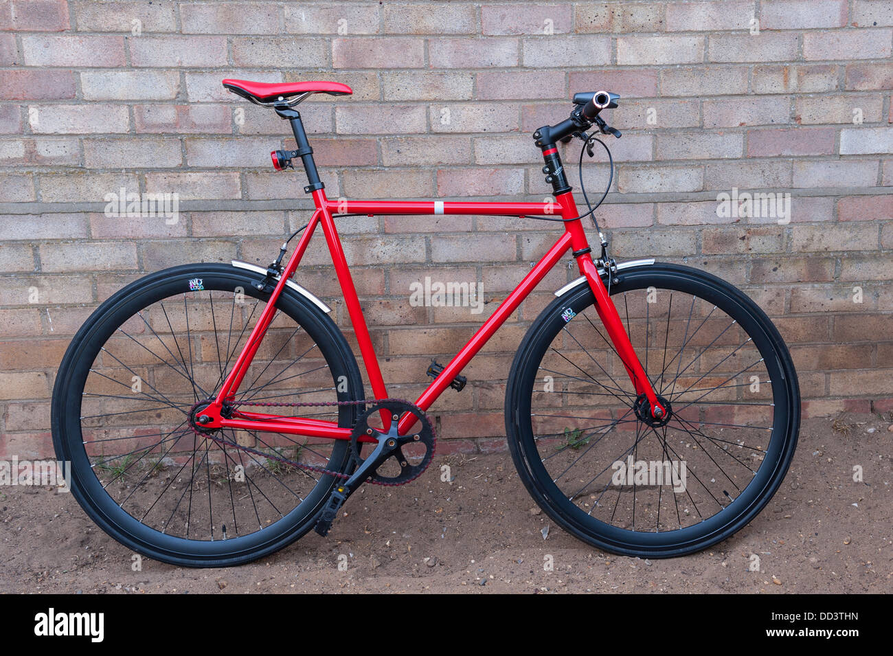 A Fixie push bike without gears Stock Photo