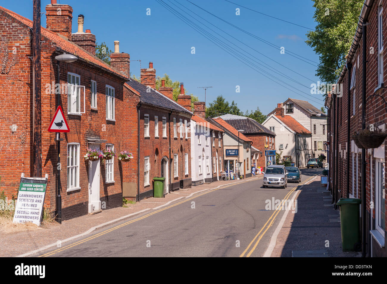 The High street in Loddon , Norfolk , England , Britain , UK Stock