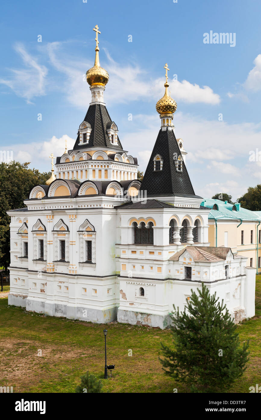backyard of Elizabeth church in Dmitrov Kremlin, Russia Stock Photo