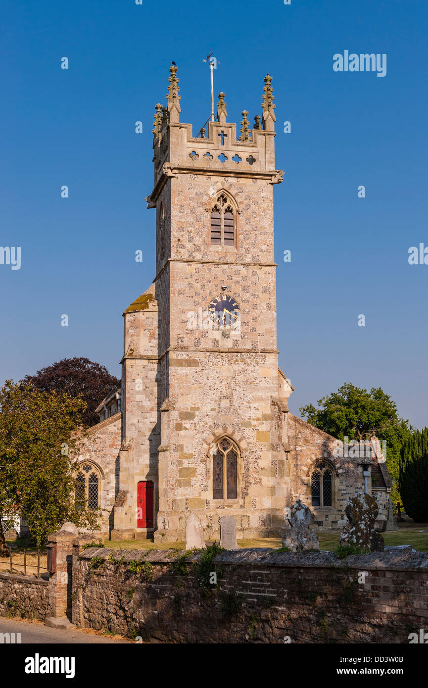 St Giles Church in Great Wishford , Wiltshire , England , Britain , Uk Stock Photo