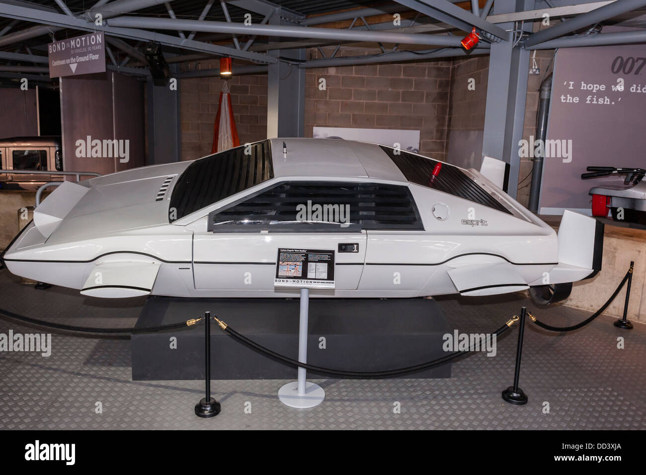 The James Bond 007 Lotus Esprit exhibits Inside the National Motor Museum at Beaulieu  , Hampshire , England , Britain , Uk Stock Photo