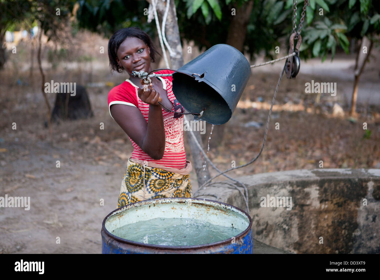 Water well in Senegal, West Africa. Stock Photo