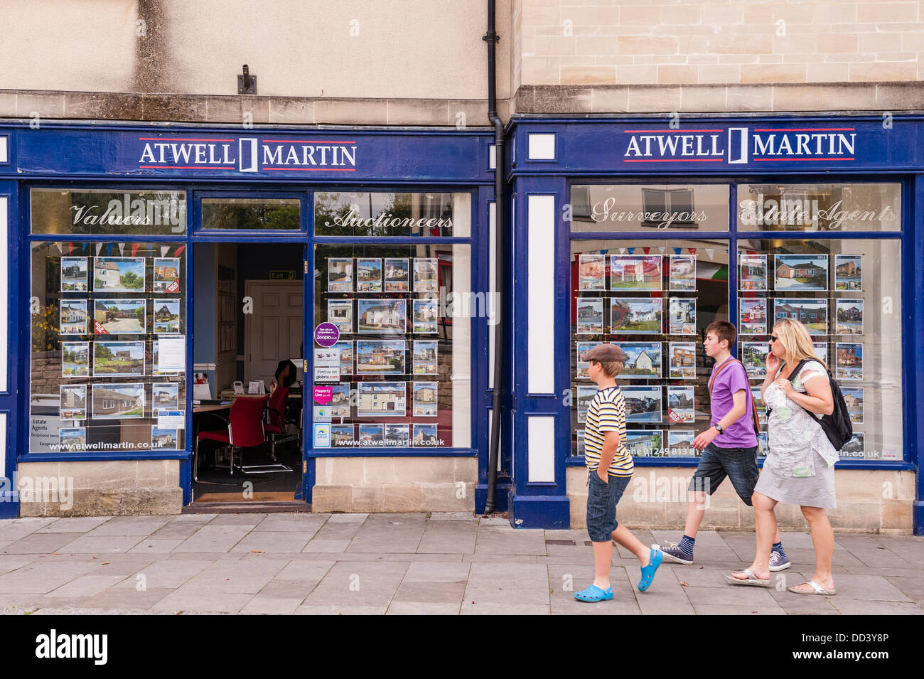 The Atwell Martin Estate Agents in Calne , Wiltshire , England , Britain , Uk Stock Photo