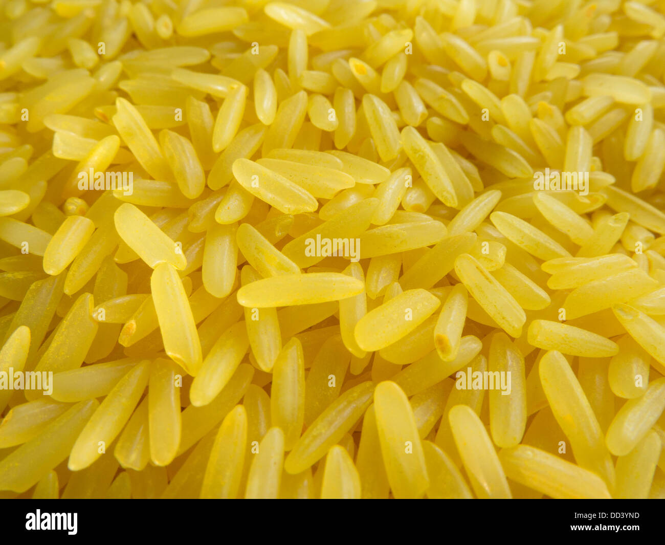 Uncooked Saffron Rice Grains Stock Photo Alamy