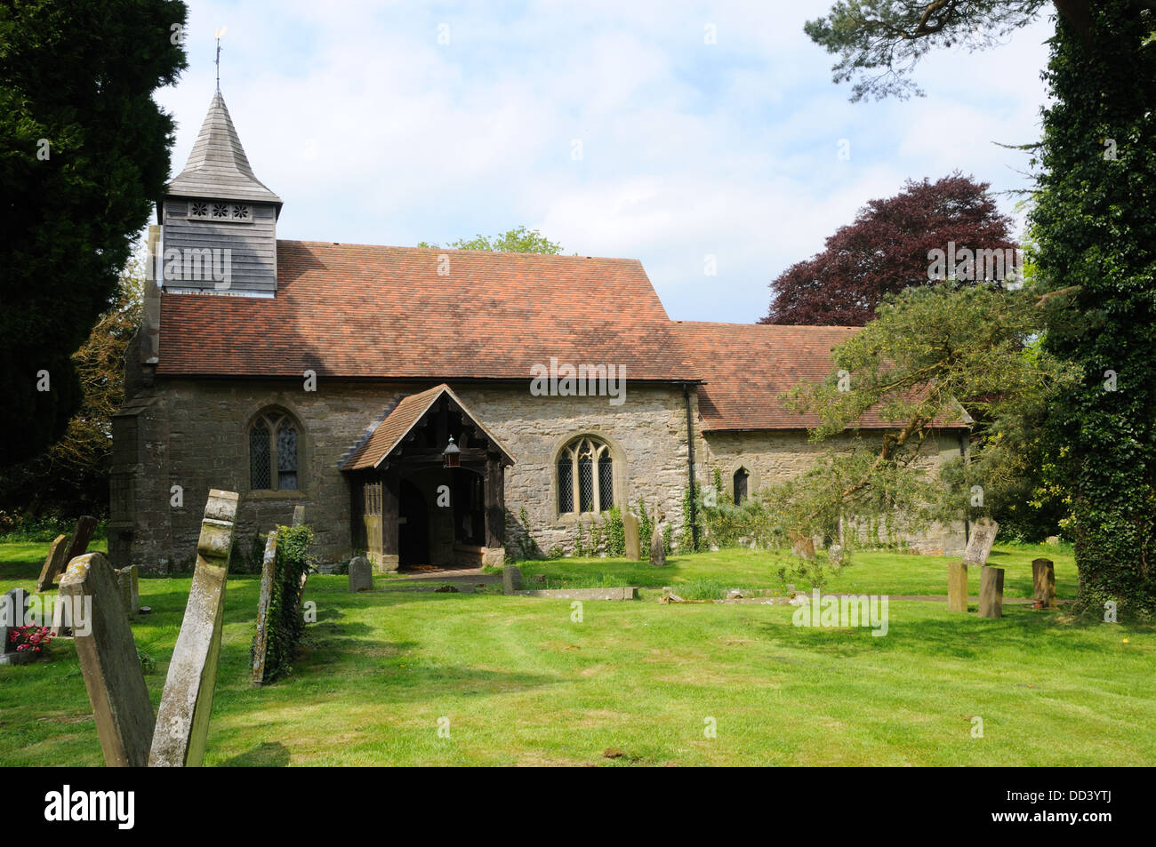 The Church of St. Mary the Virgin, in Wolverton, Warwickshire, England Stock Photo