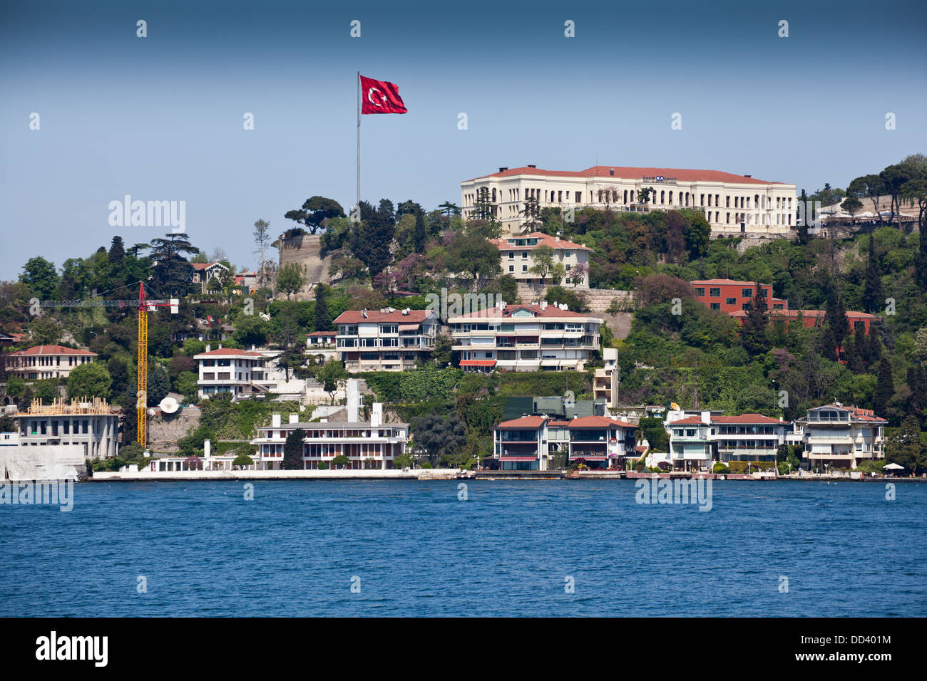The Bosphorus straight coastline in Istanbul, Turkey. Stock Photo