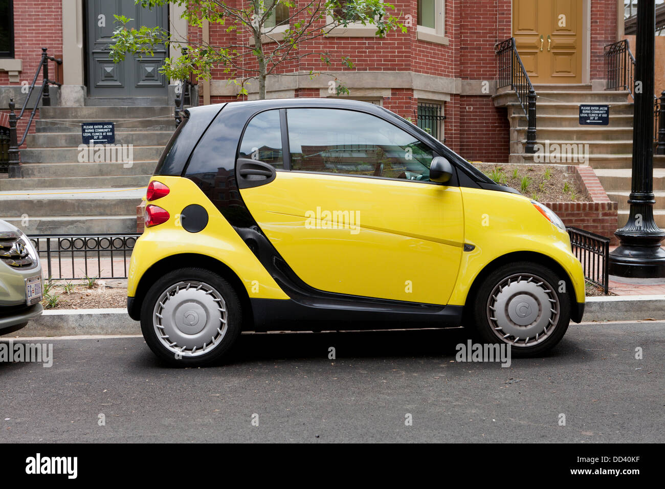 Yellow SmartCar - USA Stock Photo