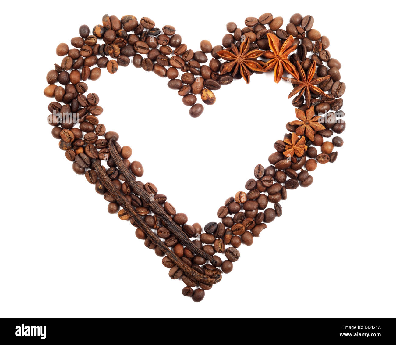 Coffee beans heart Stock Photo Alamy