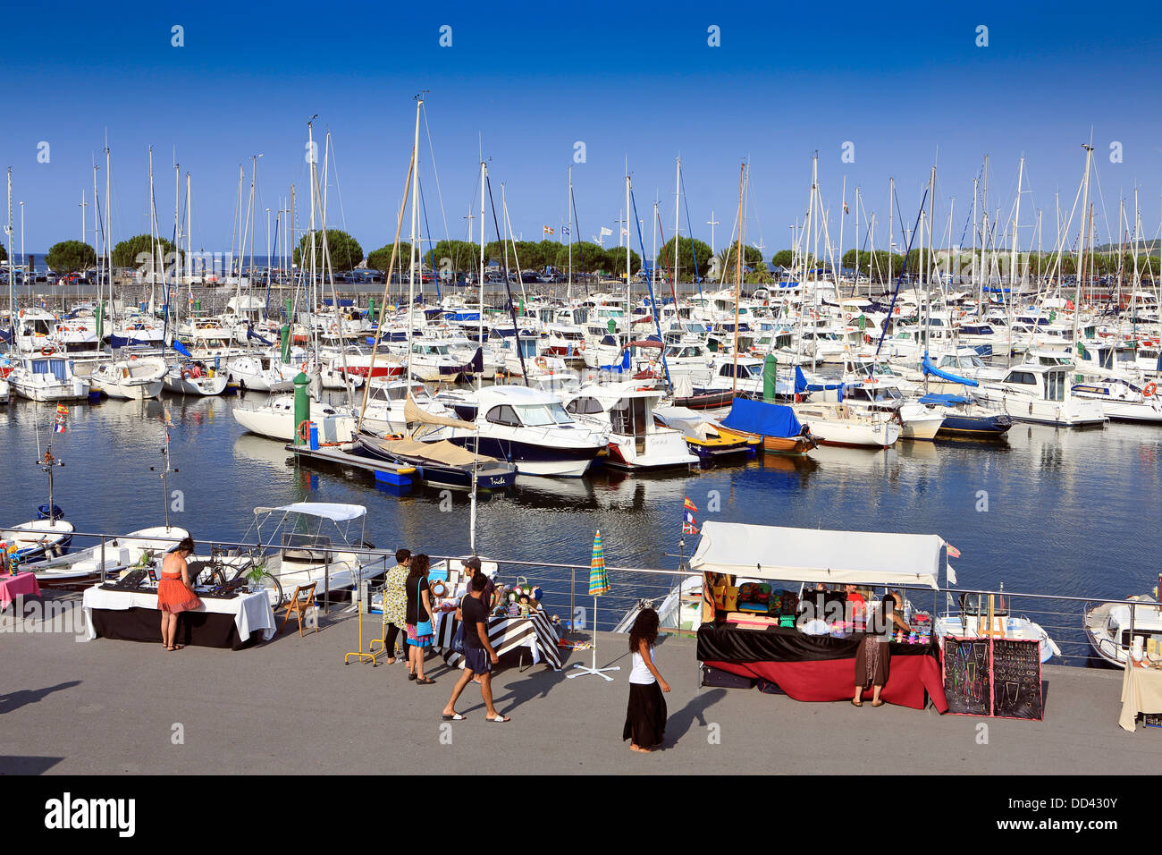 Yacht marina in Hondarribia Stock Photo