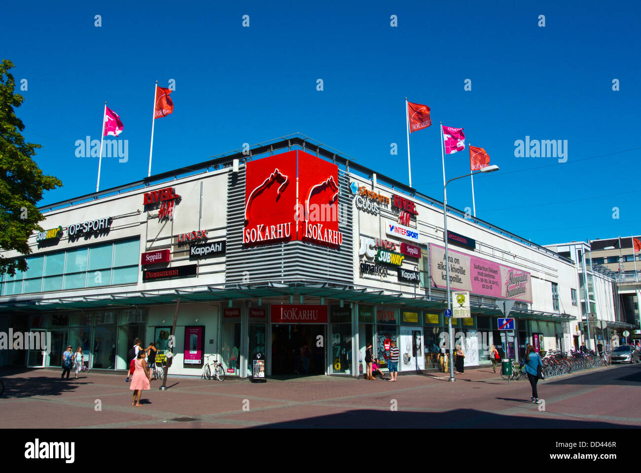 Iso Karhu shopping centre in Yrönkatu main pedestrian street Pori Finland  northern Europe Stock Photo - Alamy