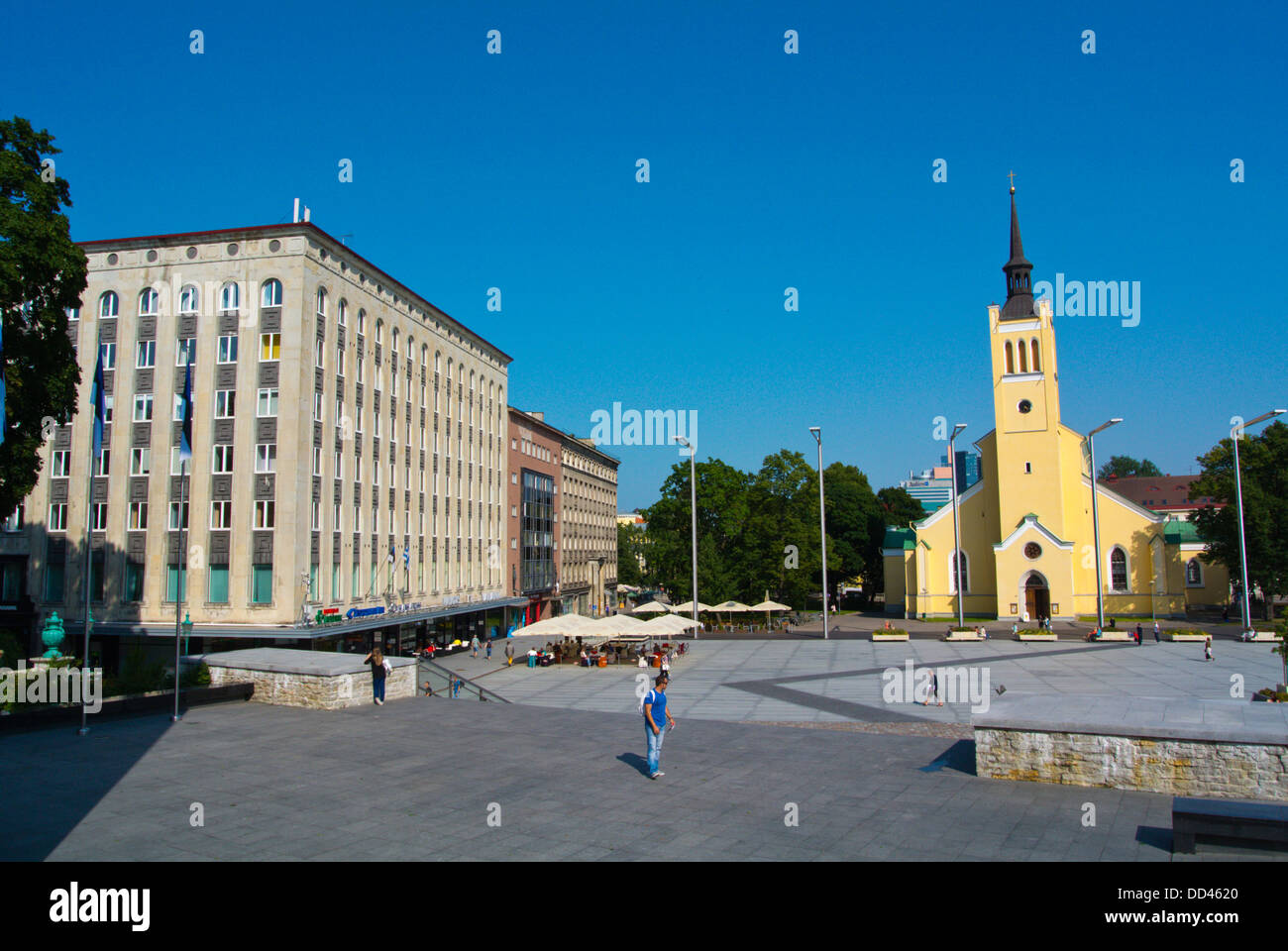 Vabaduse väljak the Freedom square Tallinn Estonia the Baltics Europe Stock Photo