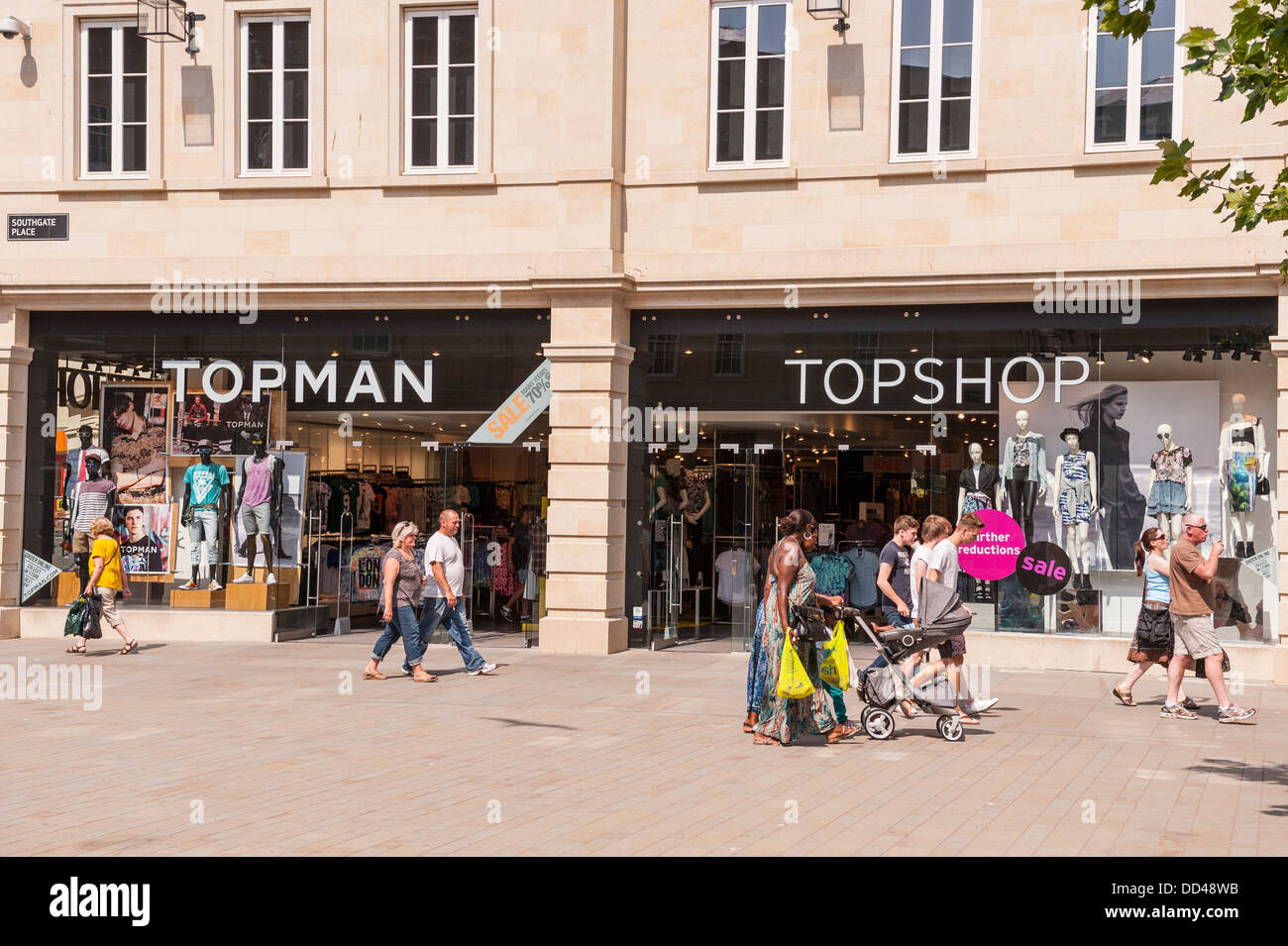 The Topman Topshop shop store in Bath , Somerset , England , Britain , Uk  Stock Photo - Alamy