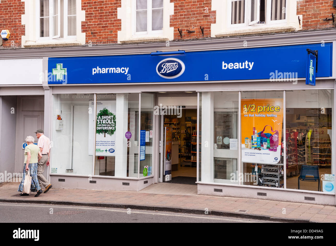 The Boots shop store in Shaftesbury , Dorset , England , Britain , Uk Stock Photo