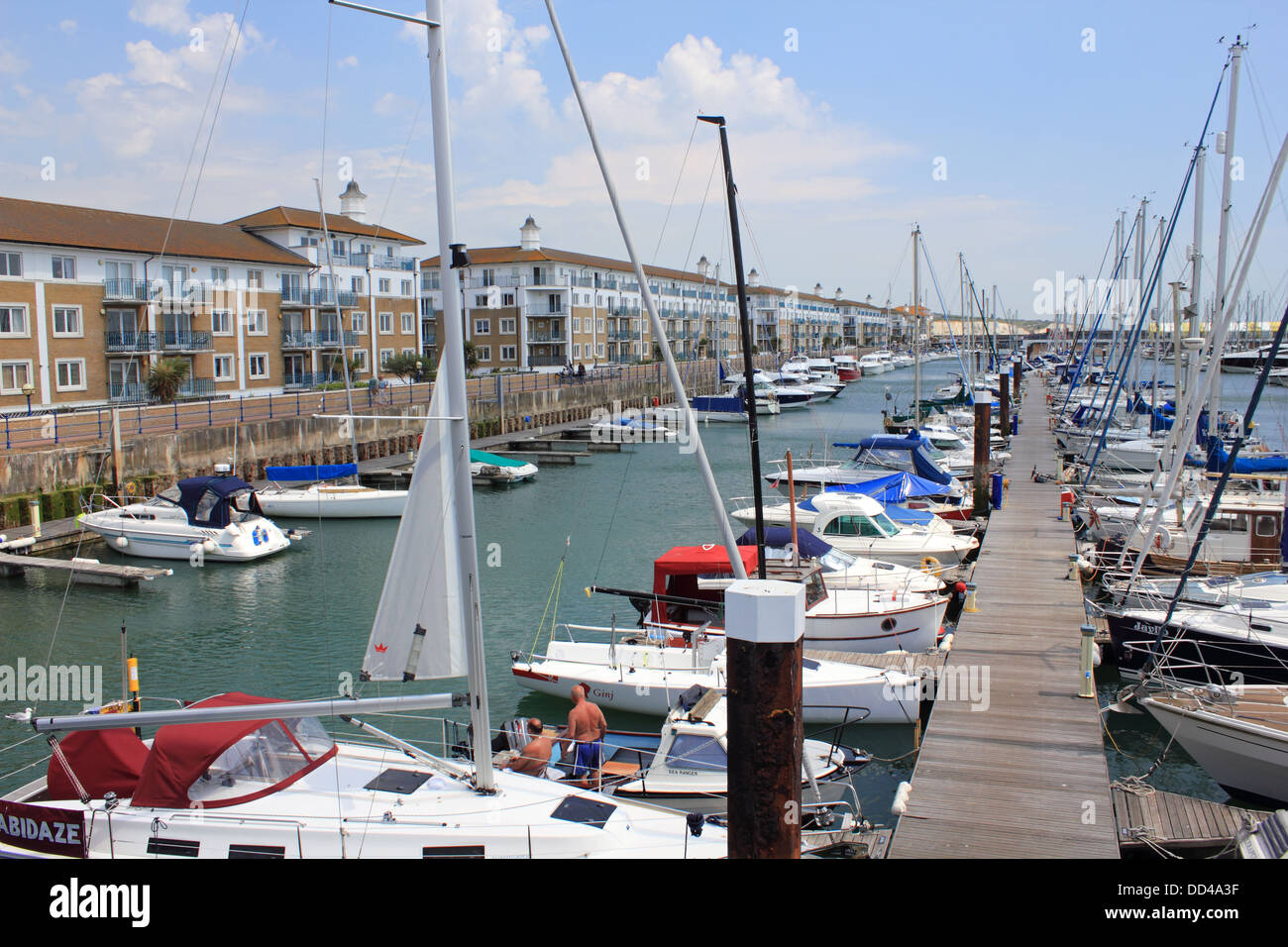Luxury apartments at Brighton Marina, East Sussex, England UK Stock